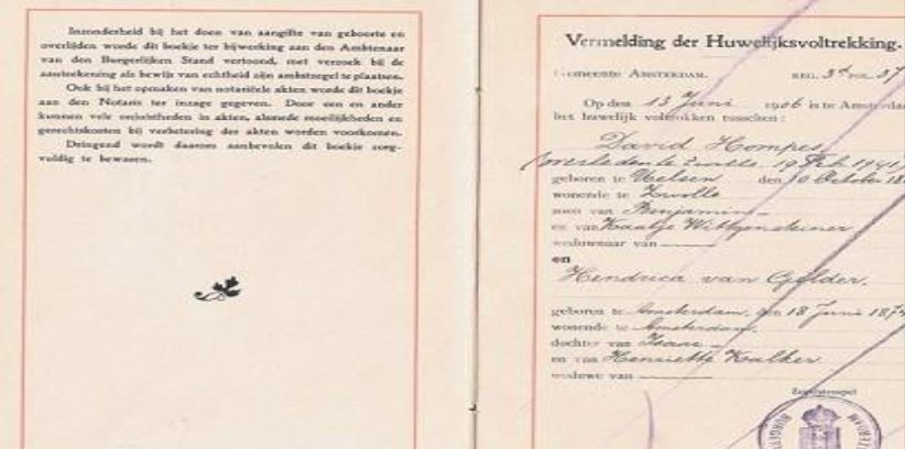 HOMPES-VAN GELDER, - Joods zwolle
